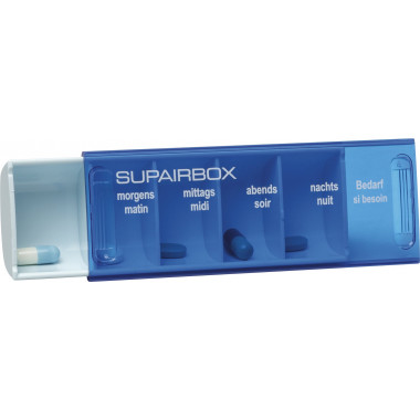Supairbox boîte journalière allemand/français bleu pastel Supairbox boîte journalière allemand/français bleu pastel