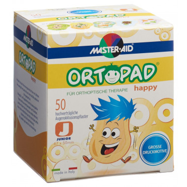 Pansement occlusif Ortopad Happy junior 50 pièces