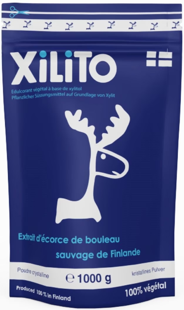 Xilito extrait d'écorce de bouleau sauvage en poudre de Finlande 1kg