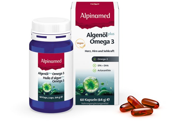 ALPINAMED huile d'algues plus oméga 3 gélules 120 pièces ALPINAMED huile d'algues plus oméga 3 gélules 120 pièces