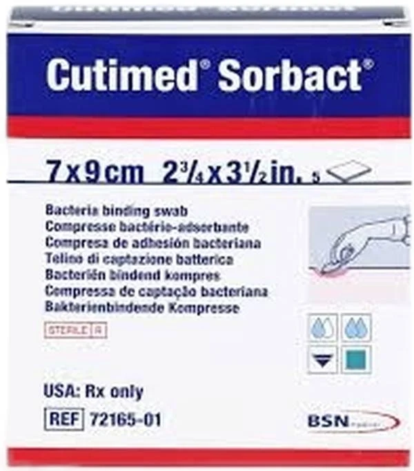Cutimed Sorbact Contact 7x9cm 5 pièces