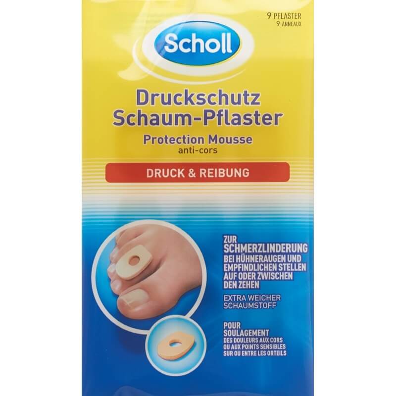 Scholl Pansement mousse anti-pression 9 pièces Scholl Pansement mousse anti-pression 9 pièces