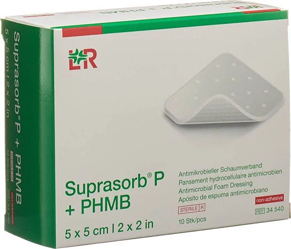 Pansement mousse Suprasorb® P+PHMB 5x5cm 10 pièces