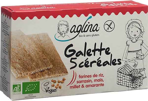 AGLINA Galette 5 céréales bio 160g