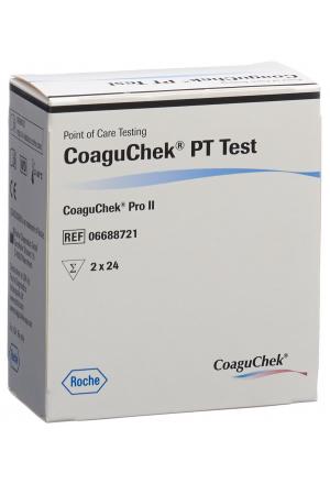 Test CoaguChek PT allemand/italien/néerlandais/français 2 x 24 pièces Test CoaguChek PT allemand/italien/néerlandais/français 2 x 24 pièces