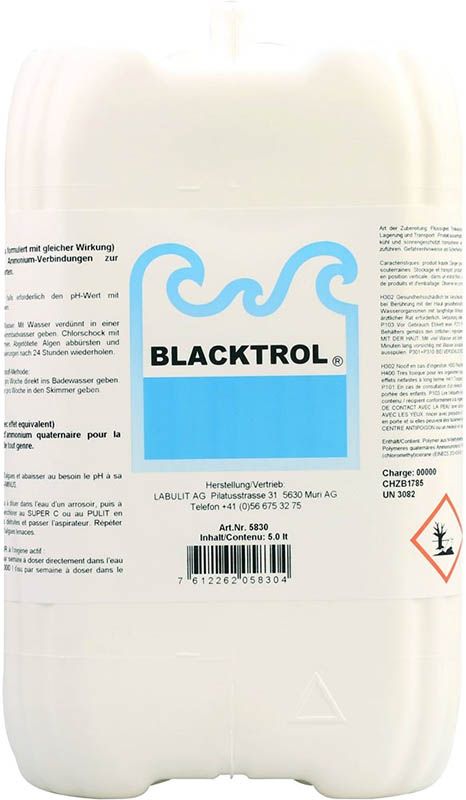 BLACKTROL activateur/anti-algues liq 5lt