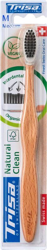 Brosse à dents en bois Trisa Natural Clean medium