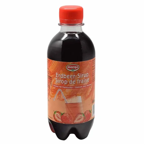 Sirop Morga à la fraise avec du fructose, 3,3 dl