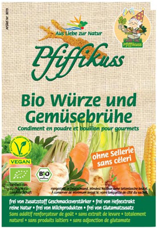 PFIFFIKUSS Condiment en poudre Bouillon de légumes o Sell Bio 250g