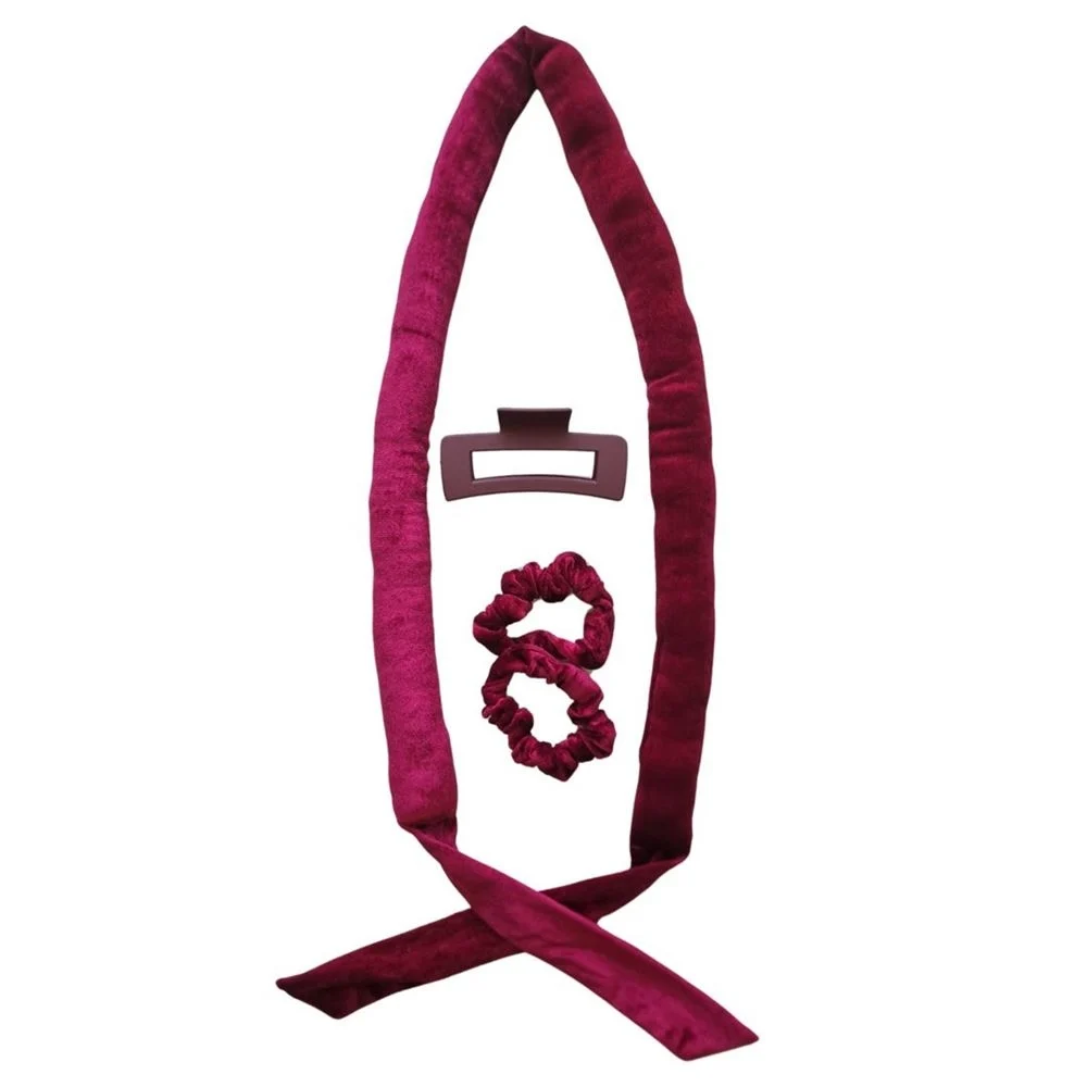 Herba Kit Hair Curler sans chaleur 4pcs bordeaux