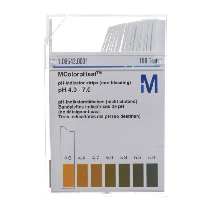 Bandelettes indicatrices Merck pH 4-7 100 pièces
