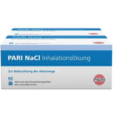 PARI, solution pour inhalation au NaCl, 120 ampoules de 2,5 ml