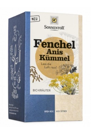 Sonnentor Tisane Fenouil Anis Cumin BIO Btl 18 pièces Sonnentor Tisane Fenouil Anis Cumin BIO Btl 18 pièces