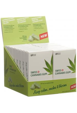SWISS CANNABIS Gum 120 mg CBD Menthe 16 Carton 24 pièces