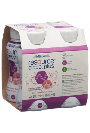 Resource Diabet Plus Fraise 4 x 200ml Resource Diabet Plus Fraise 4 x 200ml
