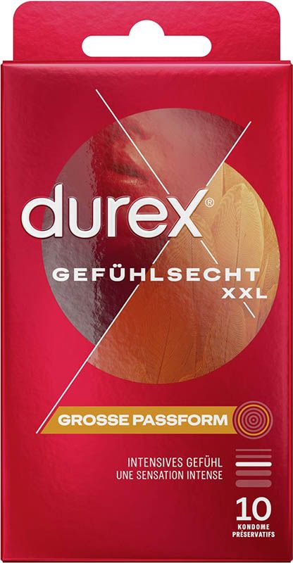 Préservatif Durex Gefühlsecht XXL 10 pièces Préservatif Durex Gefühlsecht XXL 10 pièces