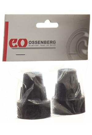 Ossenberg Capsule de béquille Pivoflex 16mm noir 1 paire