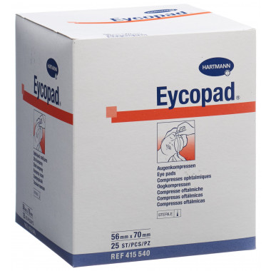 EYCOPAD Compresses oculaires 70x56mm stériles 25 pièces EYCOPAD Compresses oculaires 70x56mm stériles 25 pièces