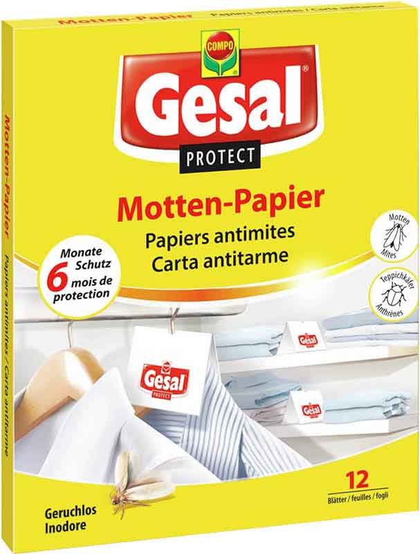 Papier anti-mites GESAL PROTECT 12 pièces Papier anti-mites GESAL PROTECT 12 pièces