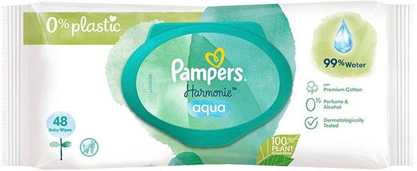 Pampers Lingettes humides Aqua Harmonie 48 pièces