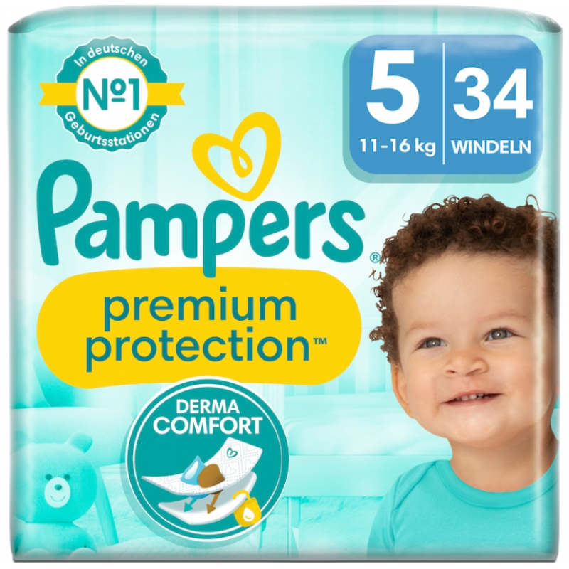 Pampers Premium Protection Gr5 11-16kg paquet économique 34 pièces