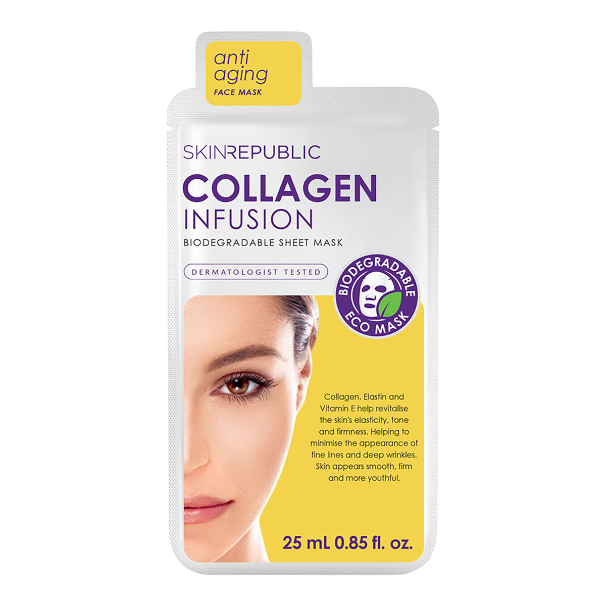 skin republic Collagen Infusion Masque pour le visage 25ml skin republic Collagen Infusion Masque pour le visage 25ml