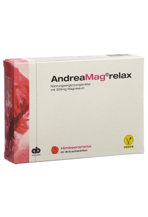 ANDREAMAG relax comprimés effervescents arôme framboise 60 pièces ANDREAMAG relax comprimés effervescents arôme framboise 60 pièces