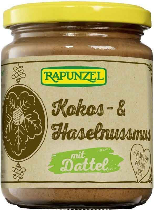 Rapunzel Purée de noix de coco et de noisettes aux dattes pot 250g Rapunzel Purée de noix de coco et de noisettes aux dattes pot 250g