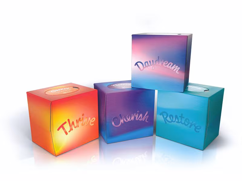 Kleenex Collection : lot de trois boîtes de mouchoirs de beauté, 3 x 48 pièces