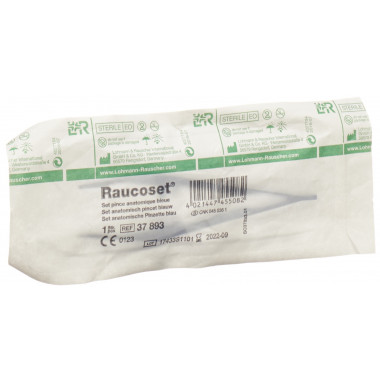 Pincette L+R anatomique bleue stérile