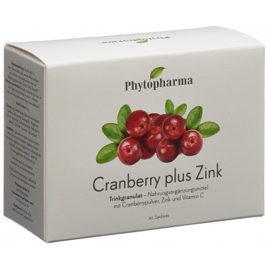 PHYTOPHARMA Cranberry plus zinc Btl 20 pièces