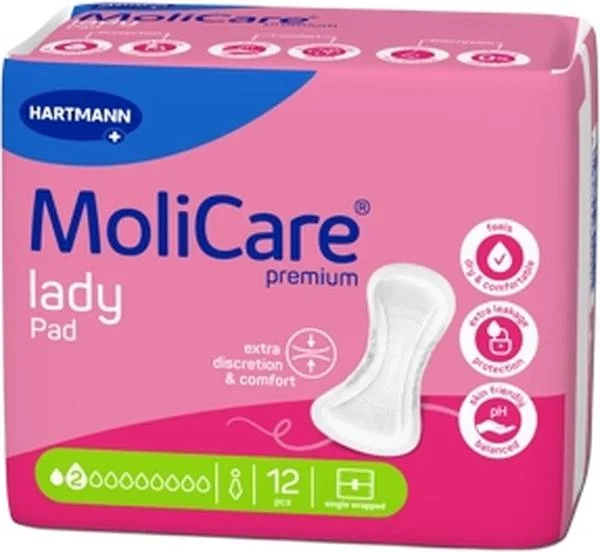 MoliCare Premium Lady Pad 2 gouttes Btl 12 pièces
