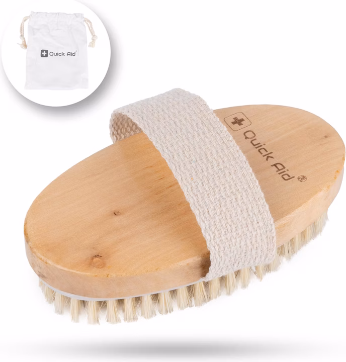 Brosse de massage corporel Quick Aid à poils naturels, modèle standard