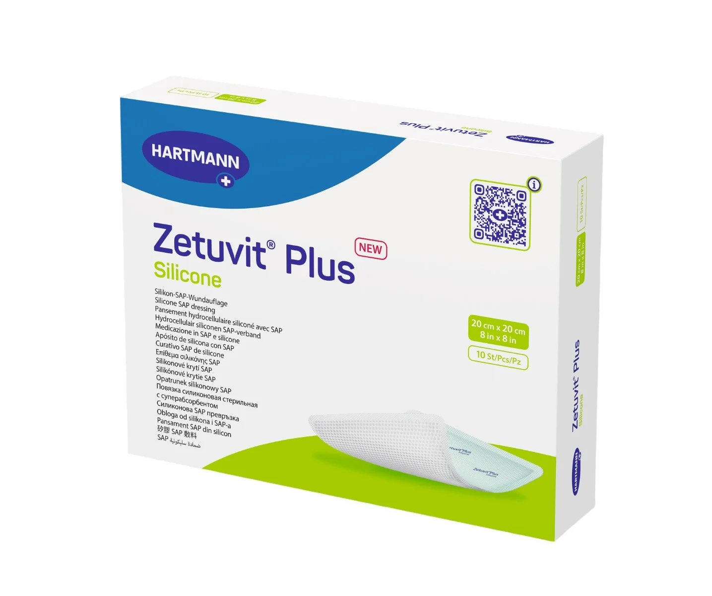 Zetuvit Plus Silicone 20x20cm 10 pièces