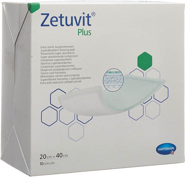 Zetuvit Plus pansement absorbant 20x40cm 10 pièces