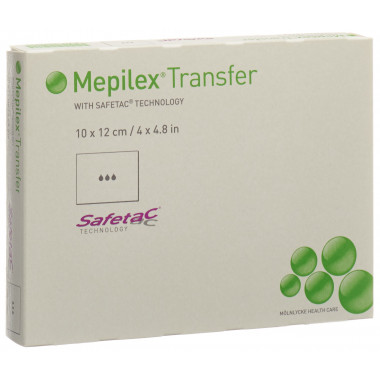 Mepilex Transfer Safetac pansement 10x12cm silicone 5 pièces