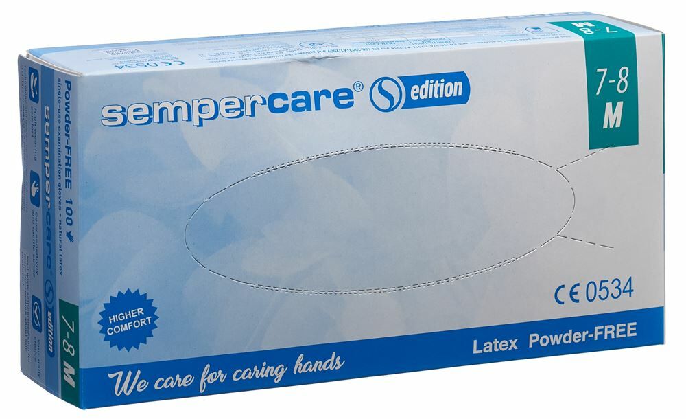 CARE SERVE Sous-mains latex M poudré blanc non stérile boîte 100 pièces