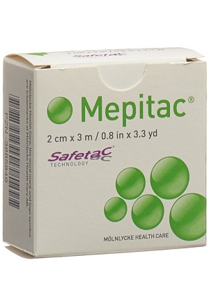 Mepitac safetac bandage de fixation 2cmx3m silicone