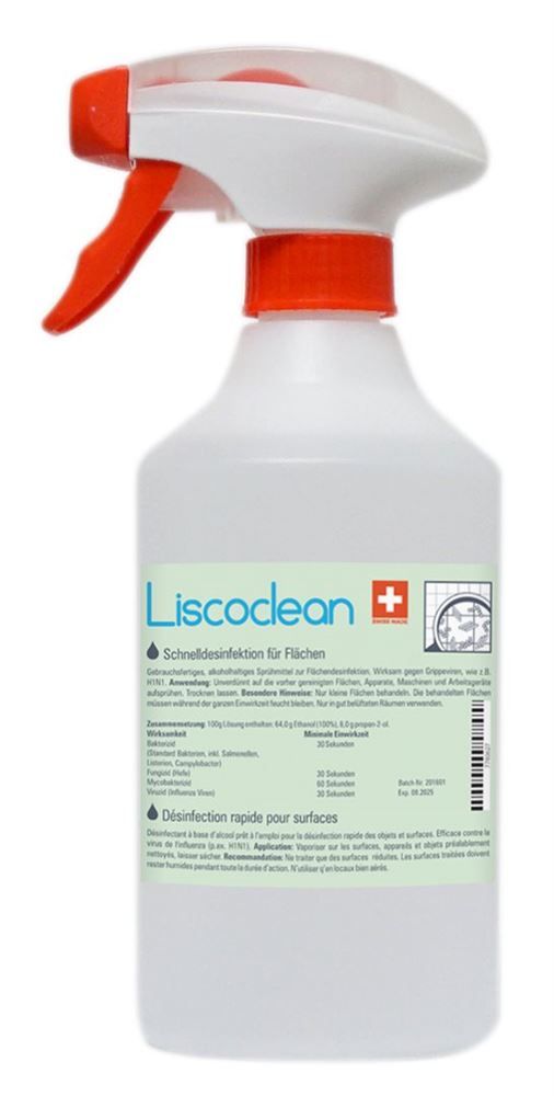 LISCOCLEAN Désinfection des surfaces tête de pulvérisation 500ml