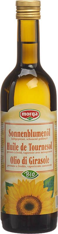 MORGA Huile de tournesol BIO pressée à froid 5dl MORGA Huile de tournesol BIO pressée à froid 5dl
