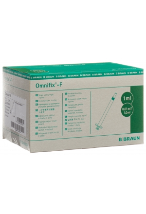 Seringue Omnifix-F solo 1ml LS tuberculine/héparine 100 pièces