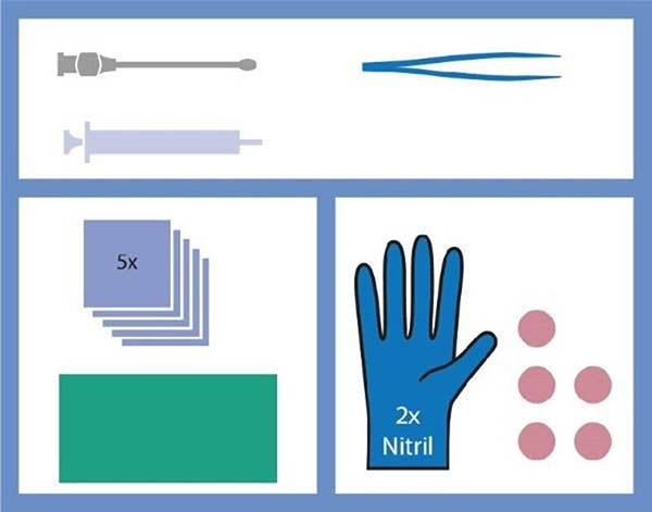 MEDISET Kit de plaies avec canule à bouton MEDISET Kit de plaies avec canule à bouton