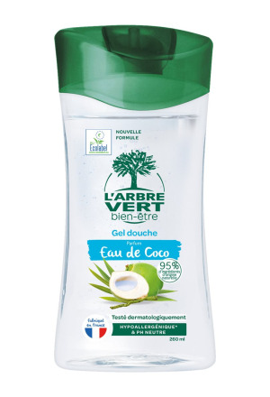 L'ARBRE VERT Crème de douche Eau de coco Fl 260 ml