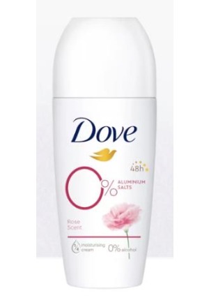 Déodorant à bille Dove 0% Rose 50ml