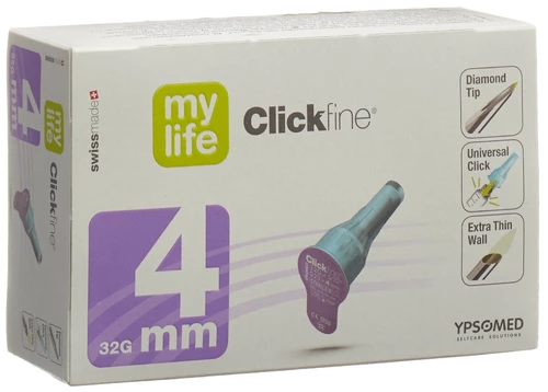 mylife (PI-APS) CLICKFINE Pen Nad 4mm 32G 100 pièces mylife (PI-APS) CLICKFINE Pen Nad 4mm 32G 100 pièces
