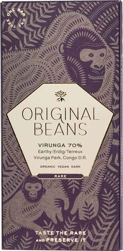 ORIGINAL BEANS Cru Virunga Schokola dunk Bio 70g