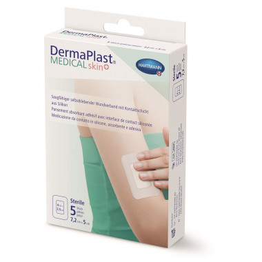 DermaPlast Medical skin+ 7.2x5cm 5 pièces DermaPlast Medical skin+ 7.2x5cm 5 pièces