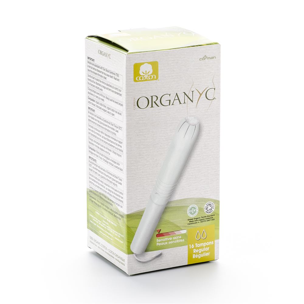 Tampons Organyc Regular avec applicateur 16 pièces
