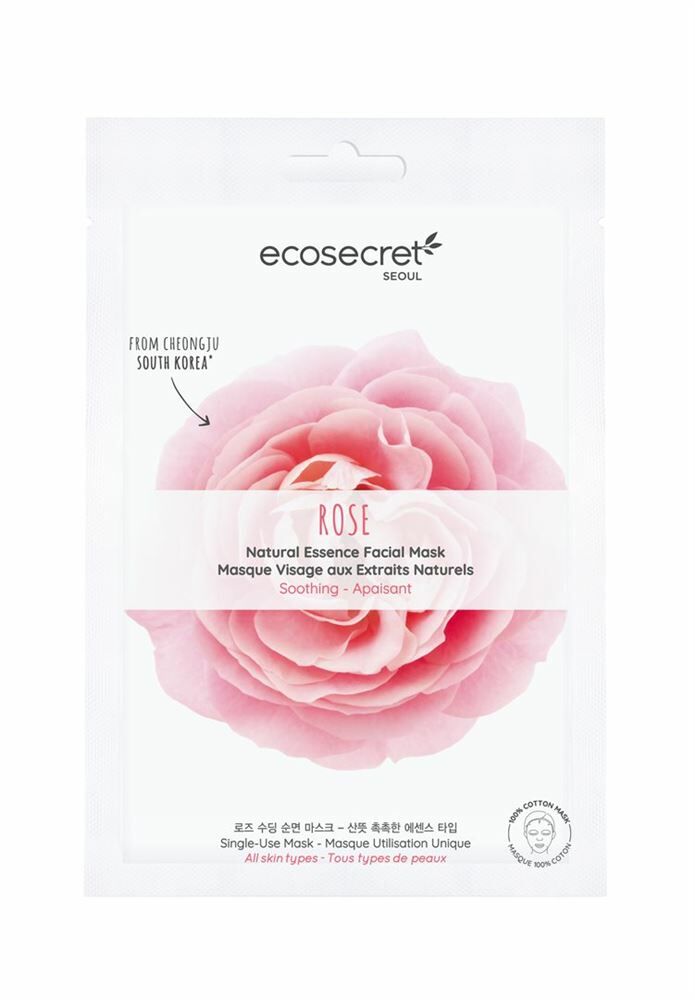 ECOSECRET Masque visage apaisant Rose 20ml
