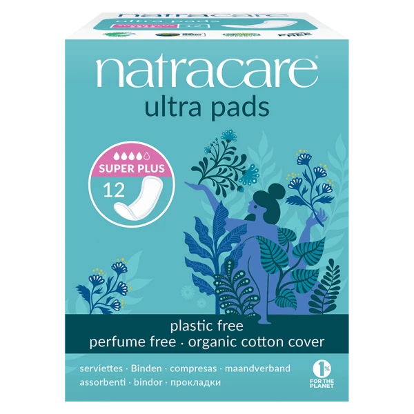 Natracare serviettes hygiéniques Ultra Super PLUS 12 pièces